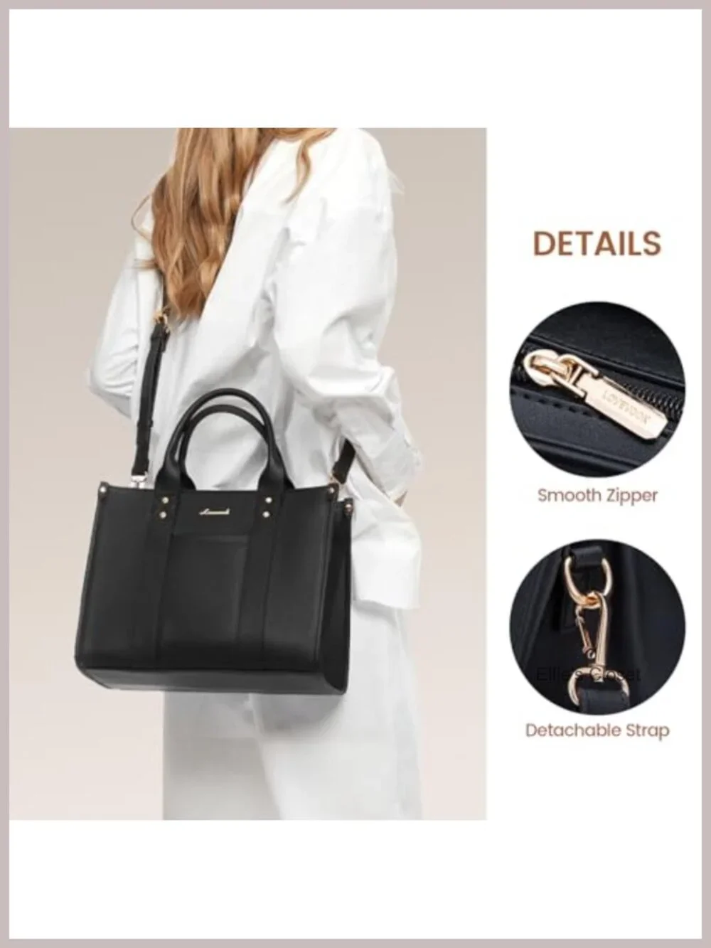 Women's Leather Satchel Tote - Laptop Crossbody Bag